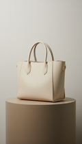 Ivory Veil structured leather tote