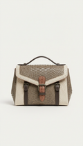 Exotic Skin Satchel with Subtle Grain