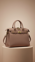 Mink Suede top-handle satchel