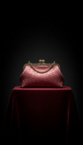Blushed garnet mini clutch handbag